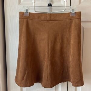 Paneled Flared Faux Suede Mini-Skirt by LOFT/Size 2